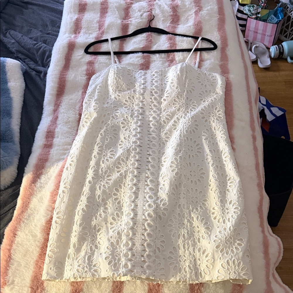 Lilly Pulitzer Shelli Eyelet White Dress Size 10